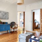 commode bleue
