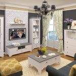 commode à l'intérieur du salon