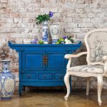 commode bleue