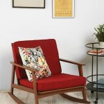 chaise berçante rouge