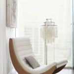 fauteuil à bascule blanc doux