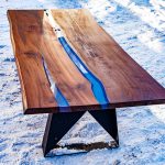 Table à manger époxy