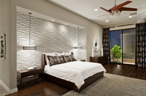 Chambre design pratique avec niche
