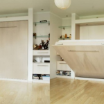 Lit armoire dans une niche