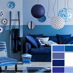 Couleur bleue à l'intérieur de l'appartement