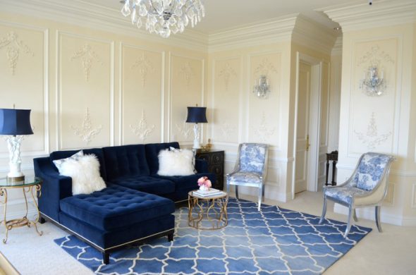 Idée photo canapé bleu