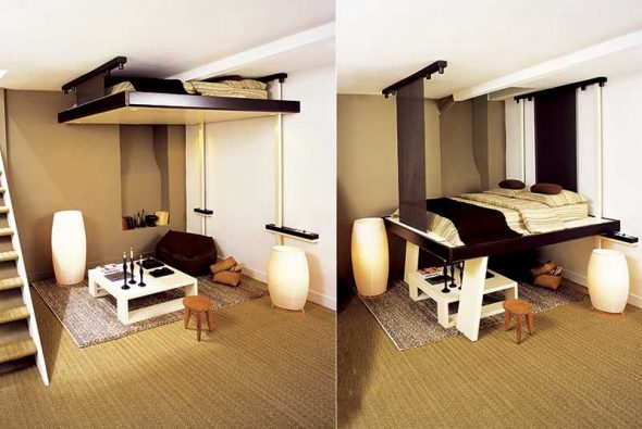 La couchette tombe du plafond