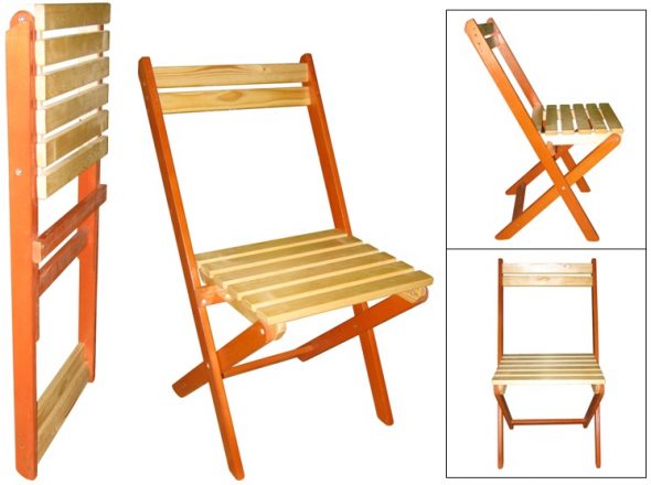 Chaise pliante avec dossier
