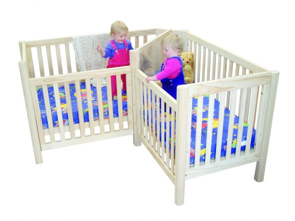 lit en bois blanc pour jumeaux