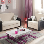 chaise de lit noir et blanc