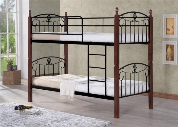 lit superposé 203 dd 90х200 noyer foncé