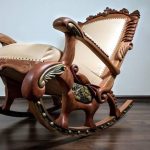 fauteuil à bascule en chêne