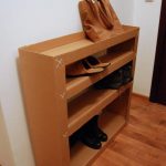 étagère à chaussures en carton