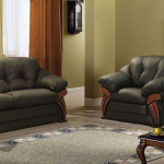 chaise de lit en cuir