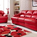 canapé rouge à l'intérieur