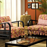 fauteuil-lit à fleurs imprimées