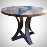 table ronde en résine époxy