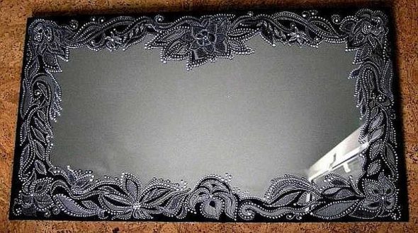 sur verre (dentelle acrylique)