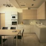 meuble d'angle de cuisine en sable
