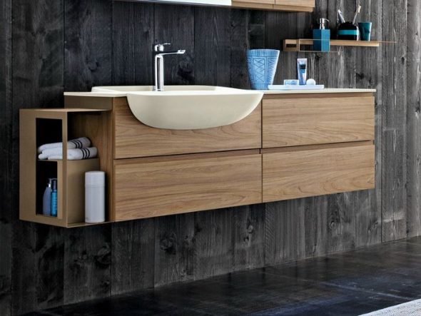 armoire murale avec évier