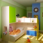 aménager des meubles pour deux enfants dans la crèche de petites tailles