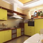 meuble d'angle dans la cuisine