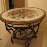 photo de la table en mosaïque