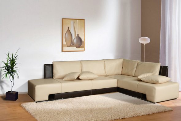  canapé d'angle beige