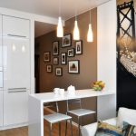 Salon intérieur petite cuisine