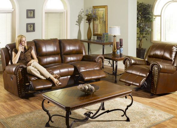 Meubles en cuir à l'intérieur