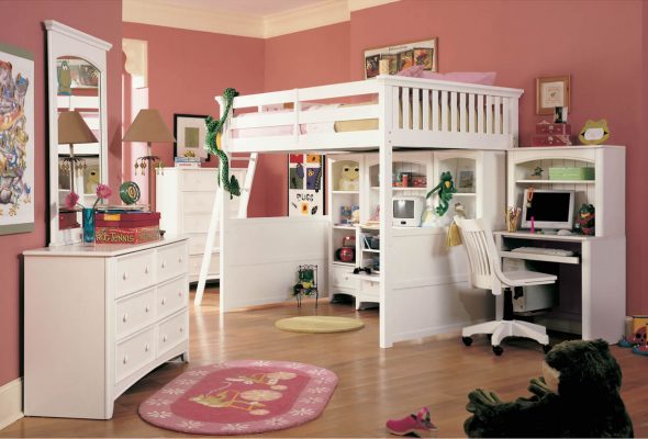 table de lit blanc