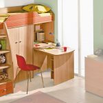 lit mezzanine avec table extensible