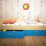 Lit d'enfant avec tiroirs à partir de 3 ans