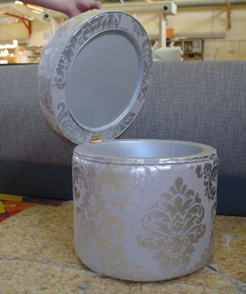 Pouf rond avec couvercle