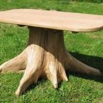 Chaise principale et table de la souche