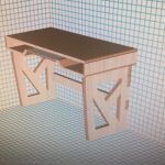 Bureau en frêne massif