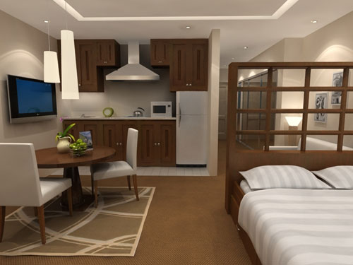Planification et conception d'un appartement d'une pièce