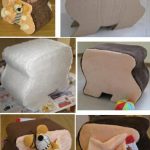 Carton ottoman avec leurs propres mains