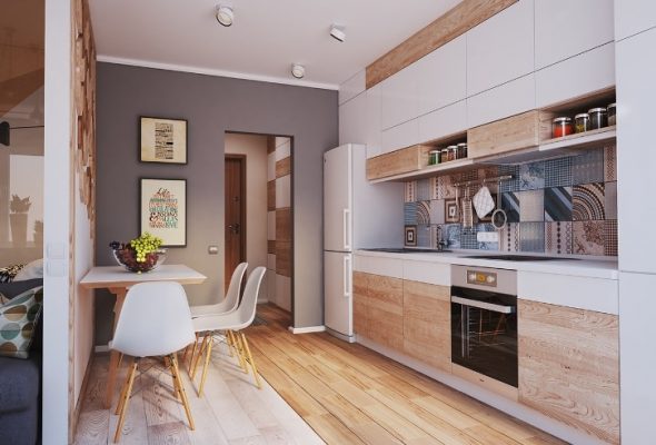 Utilisation rationnelle de l'espace dans un appartement d'une pièce