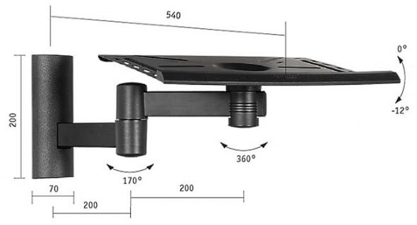 Dimensions du support