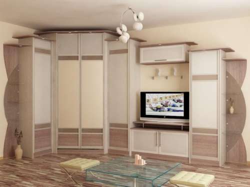 Armoire angulaire dans le salon