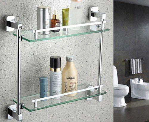 Étagères en verre pour la salle de bain - confortable et belle