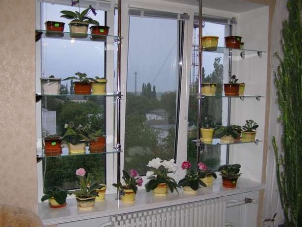 Rayonnage, étagères à fleurs