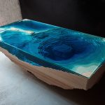 Table en verre liquide