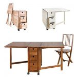 Livre de table avec tiroirs et étagères - mobilier confortable pour petits appartements