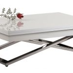 Transformateur de table er table basse blanche CROSS GL pour la cuisine et le salon