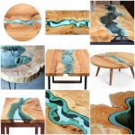 Tables en bois brillant