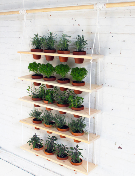Étagère verticale pour les fleurs