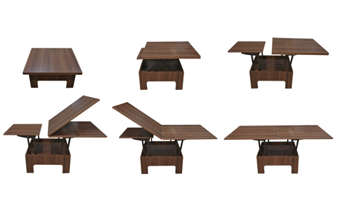 Transformateur de table couleur noyer