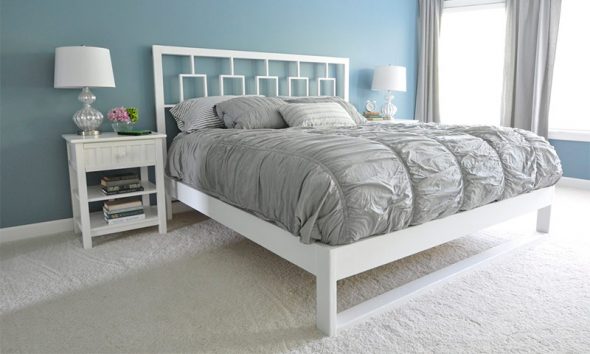 photo de lit blanc